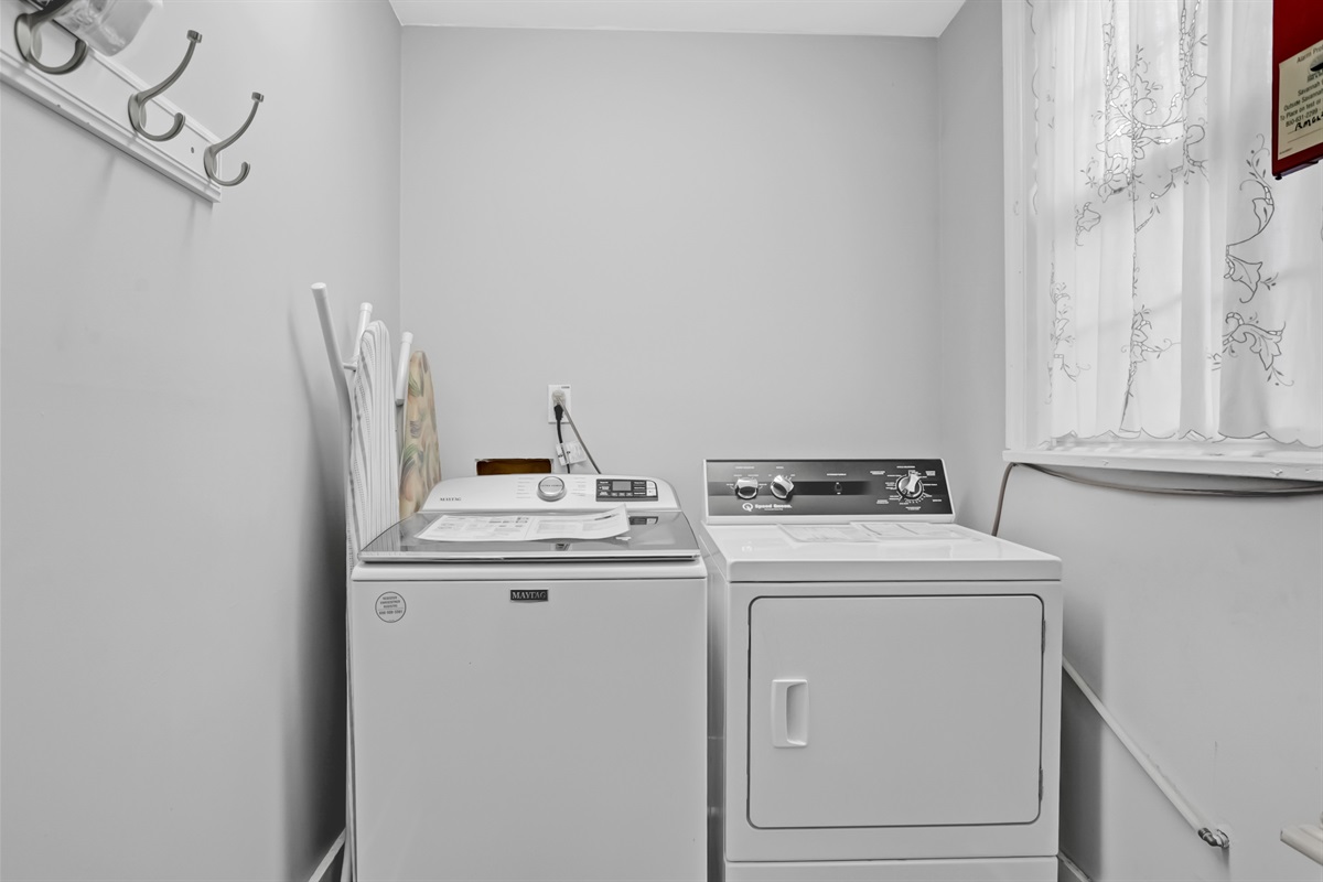 Convenient shared laundry just steps from the front door.