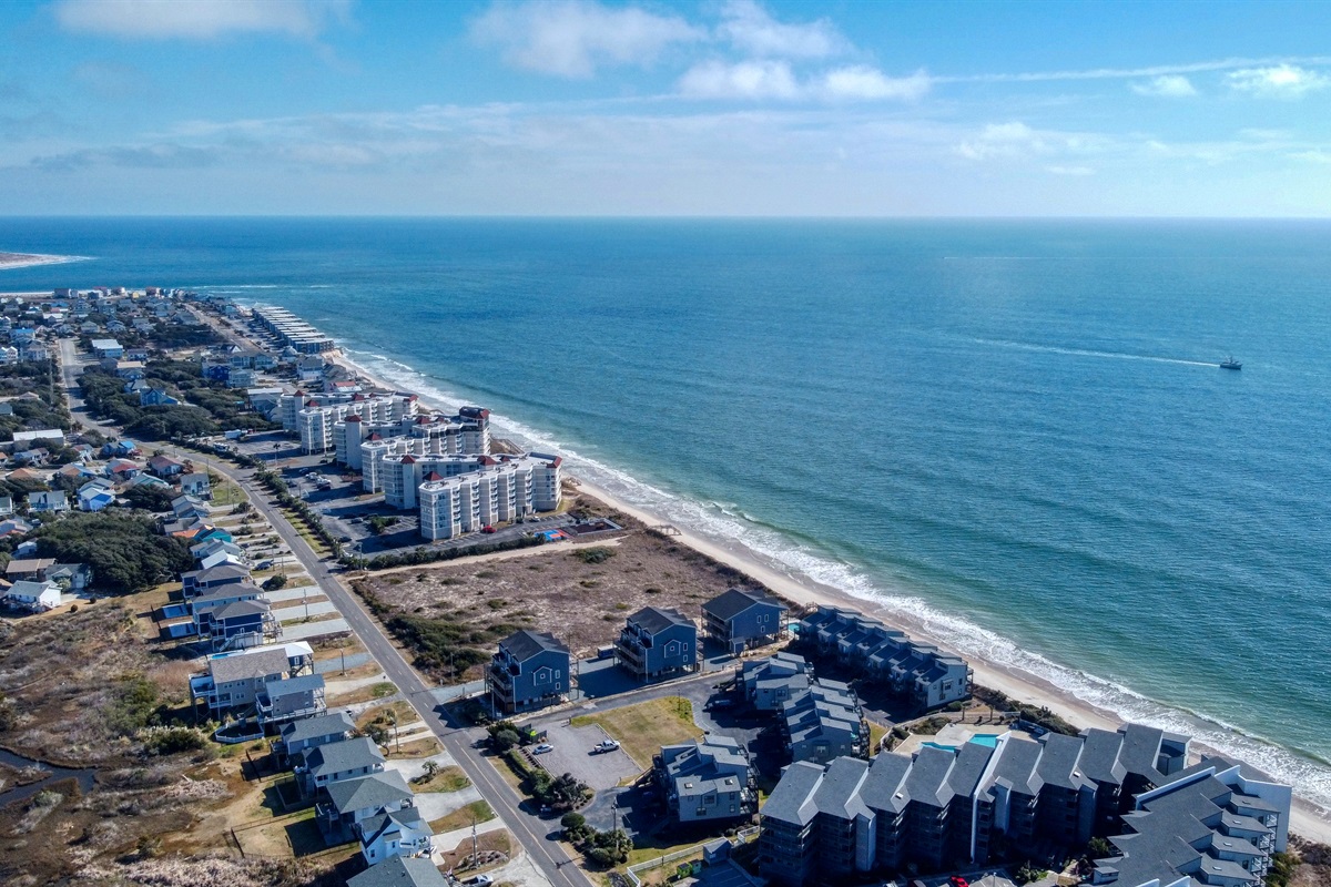A stunning vista of sun, sand, and sea along the coast