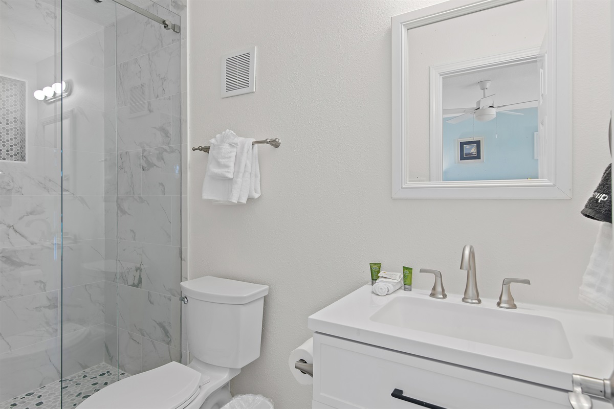 First Floor King Suite Bath with walk in shower
