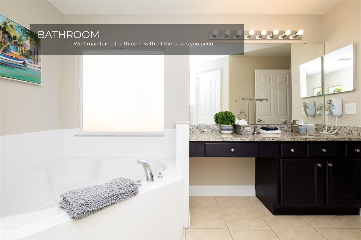 Start and end your day in a clean, calming bathroom space.
