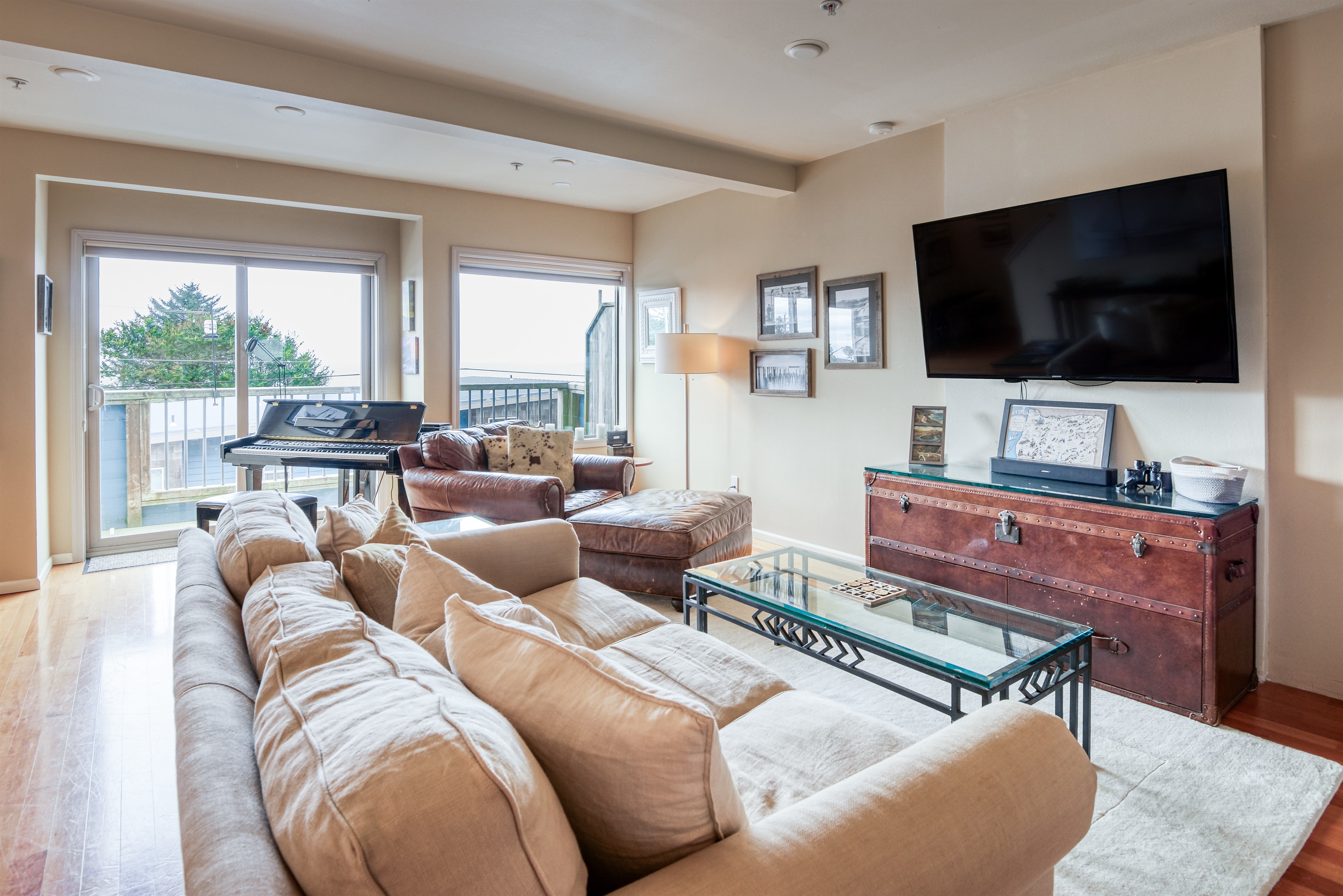Living Room with Large Screen TV