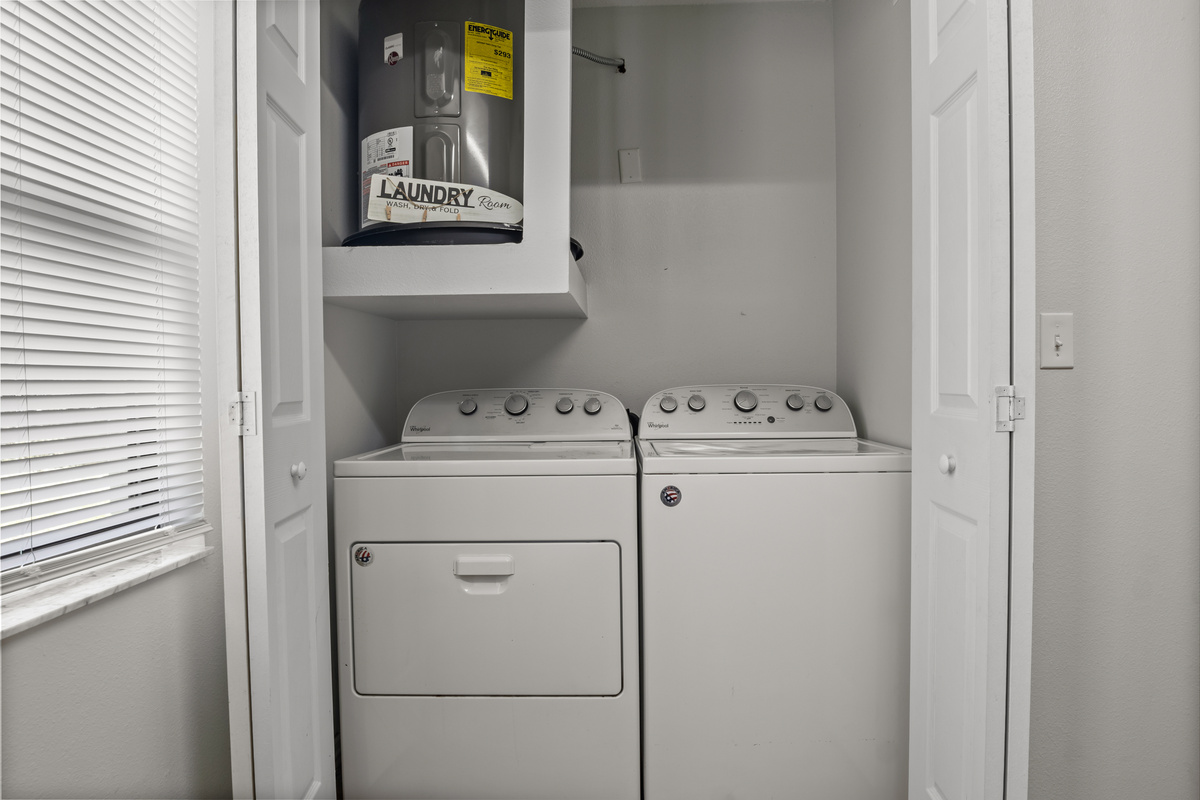 Laundry room closet is located in the Kitchen.