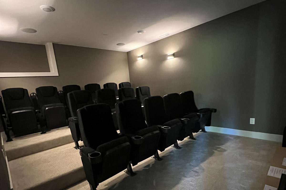 Theater room.