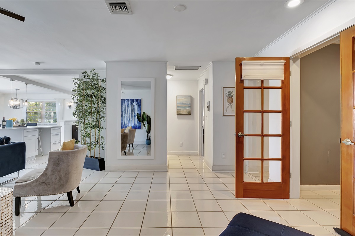 Open spaces throughout the house