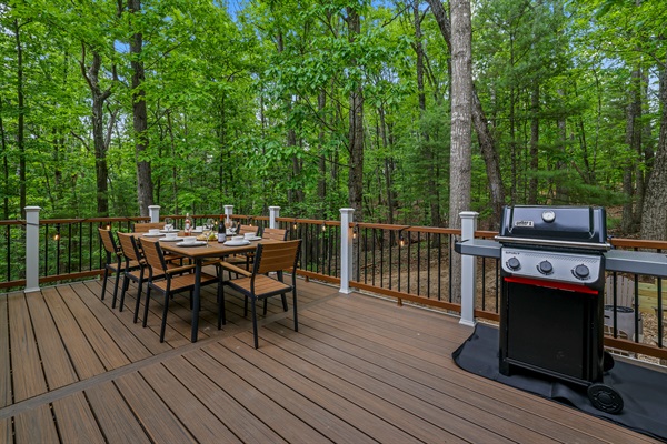 Outdoors to relax and grill  