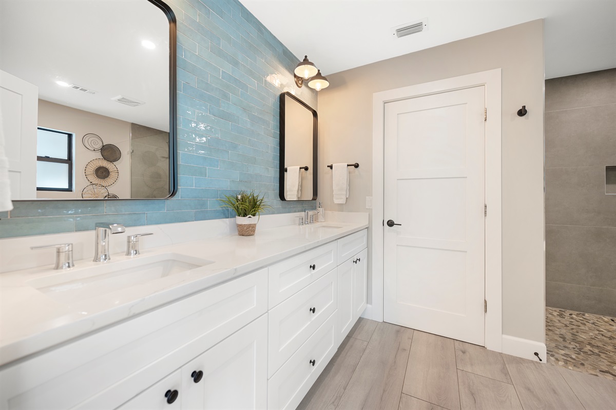 Master Bath - Dual vanities and clean coastal design offer both function and style
