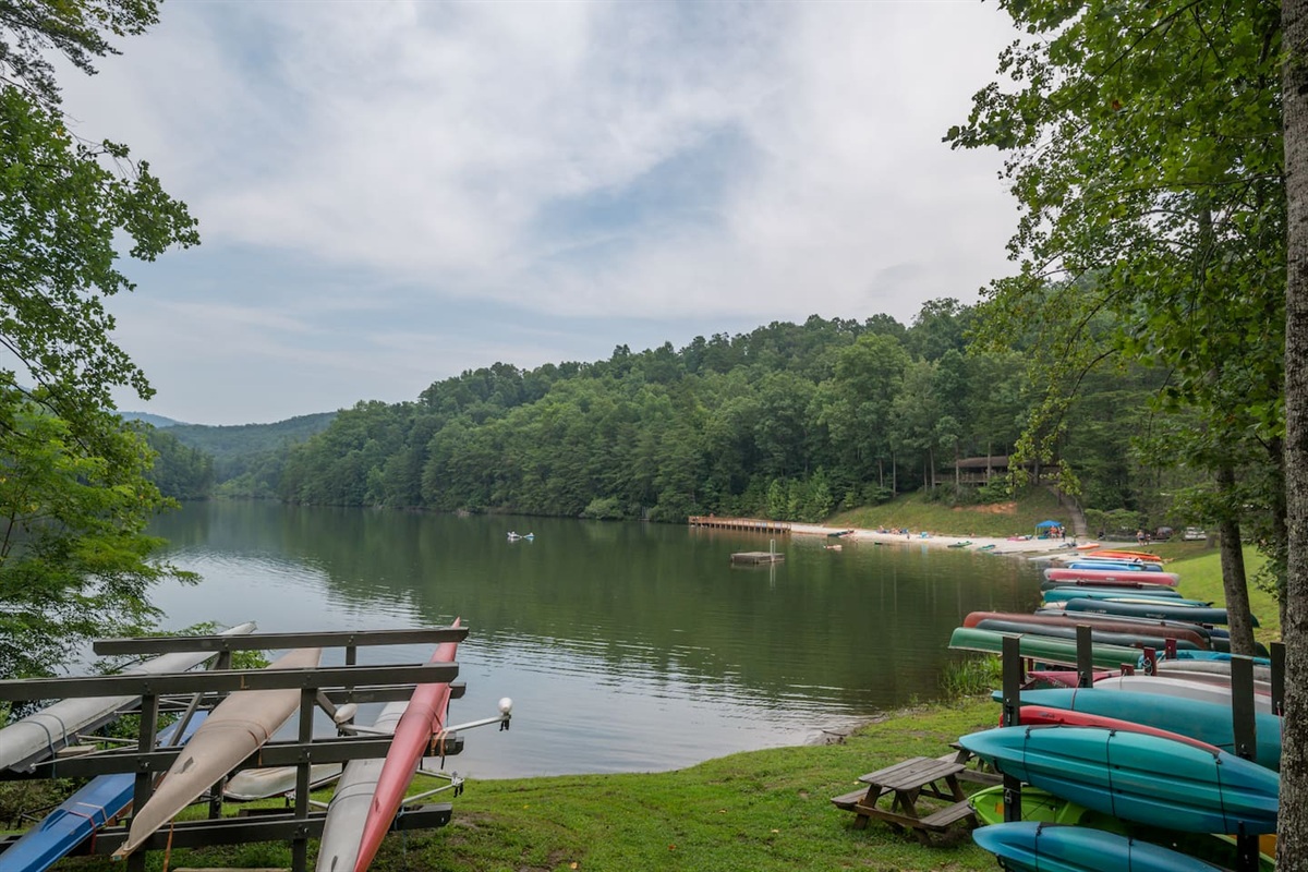 Private lake #1 where the cabin is located 