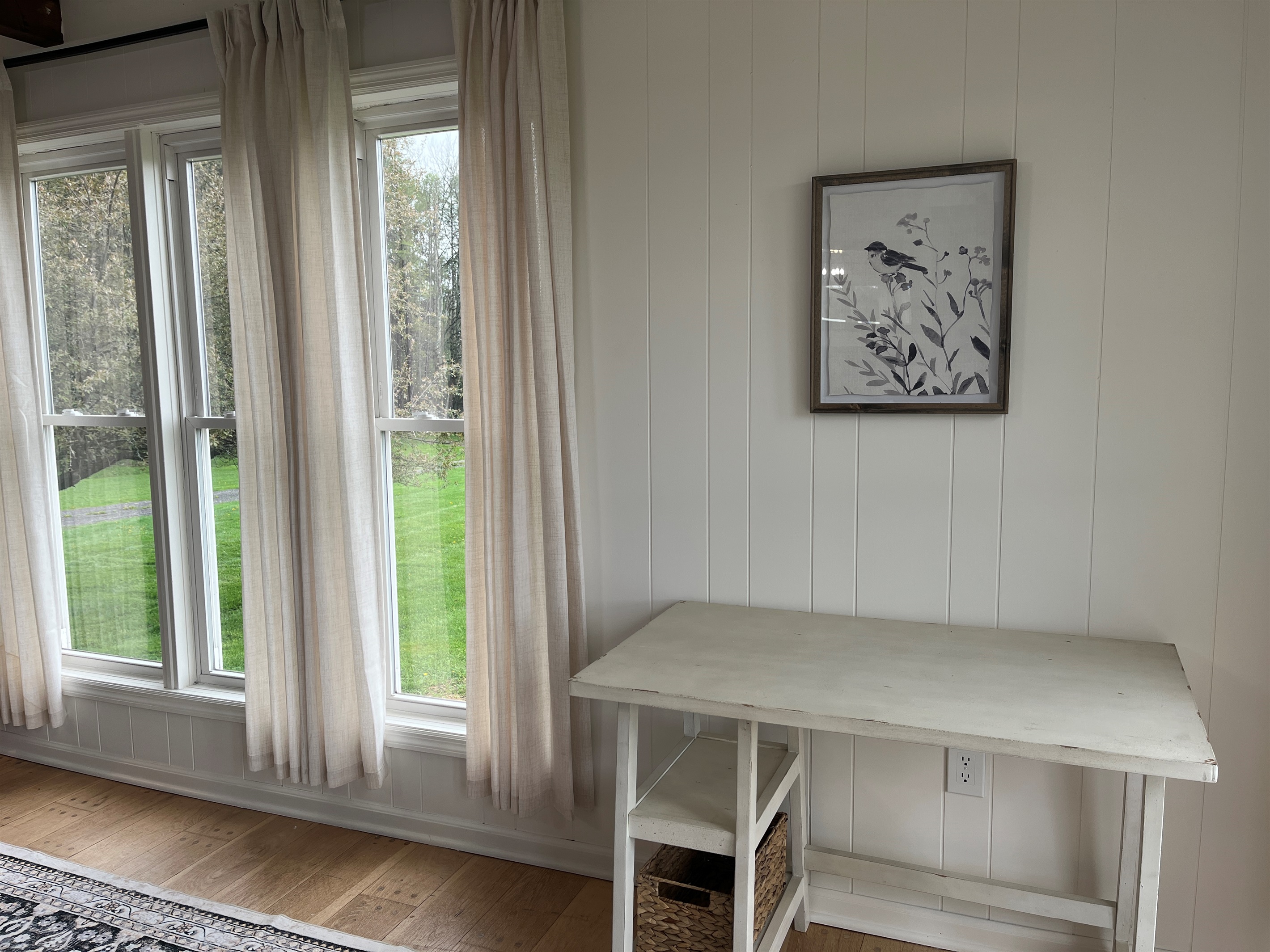 Desk area in dining room
