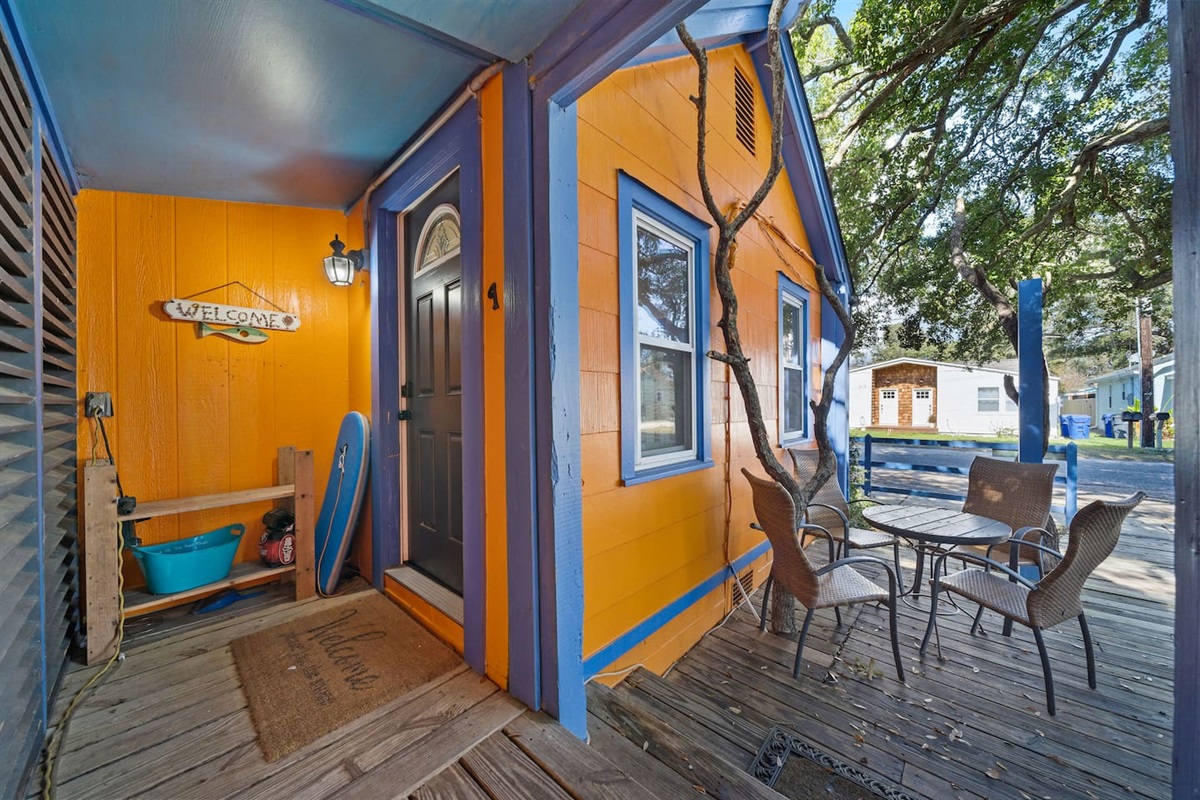 Enjoy a morning coffee on the patio