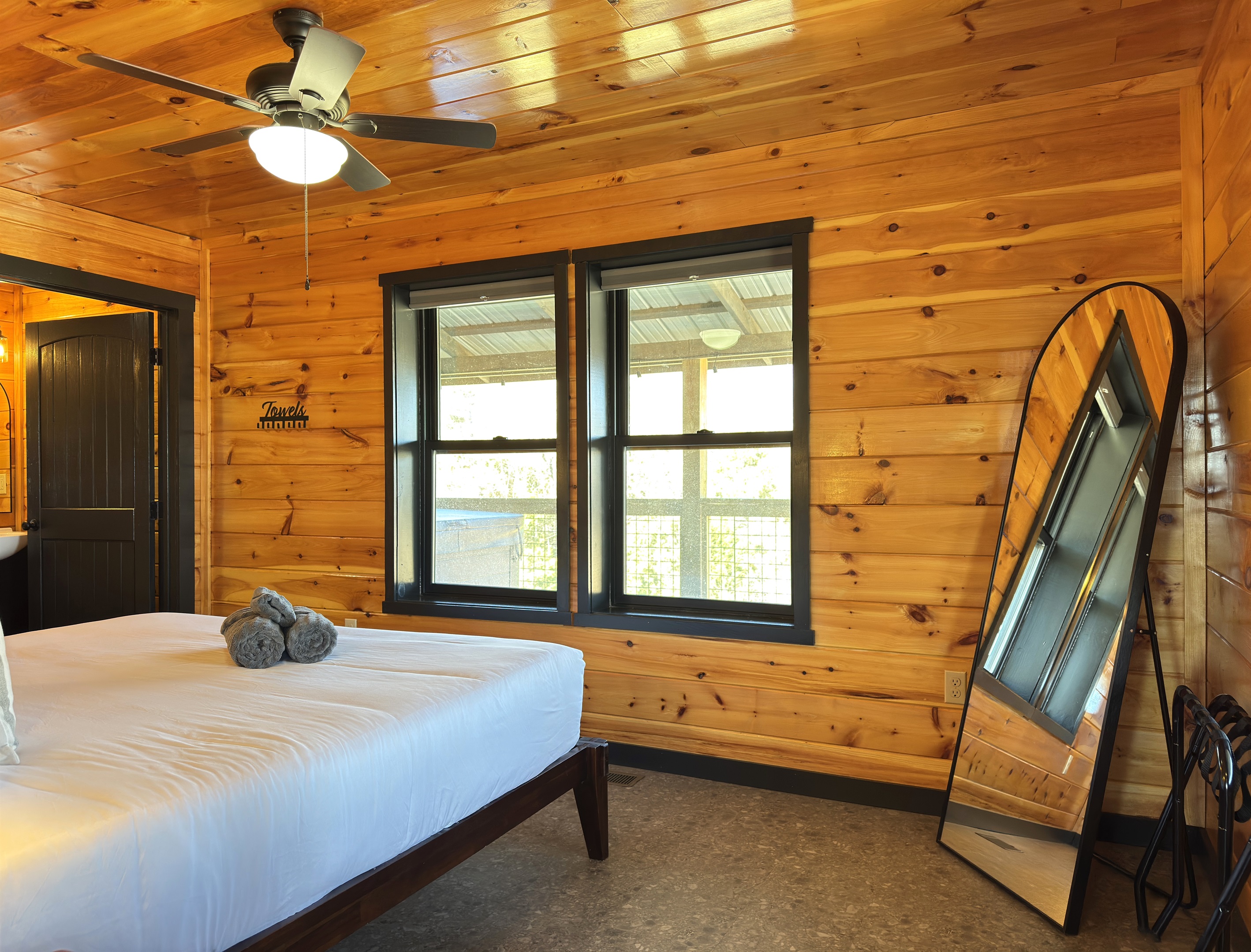 First floor king bedroom with ensuite bathroom