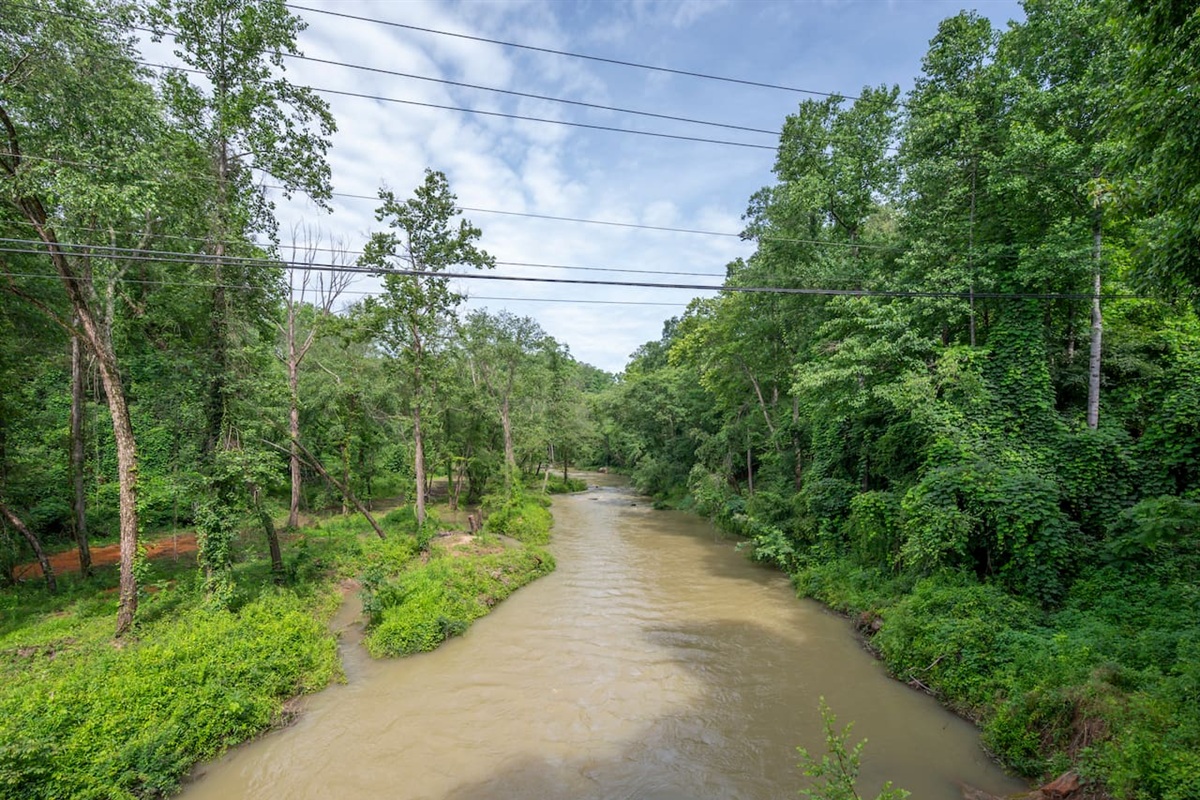 Broad River, this river runs through where the cabin is located. Tube, fish, and have fun. 