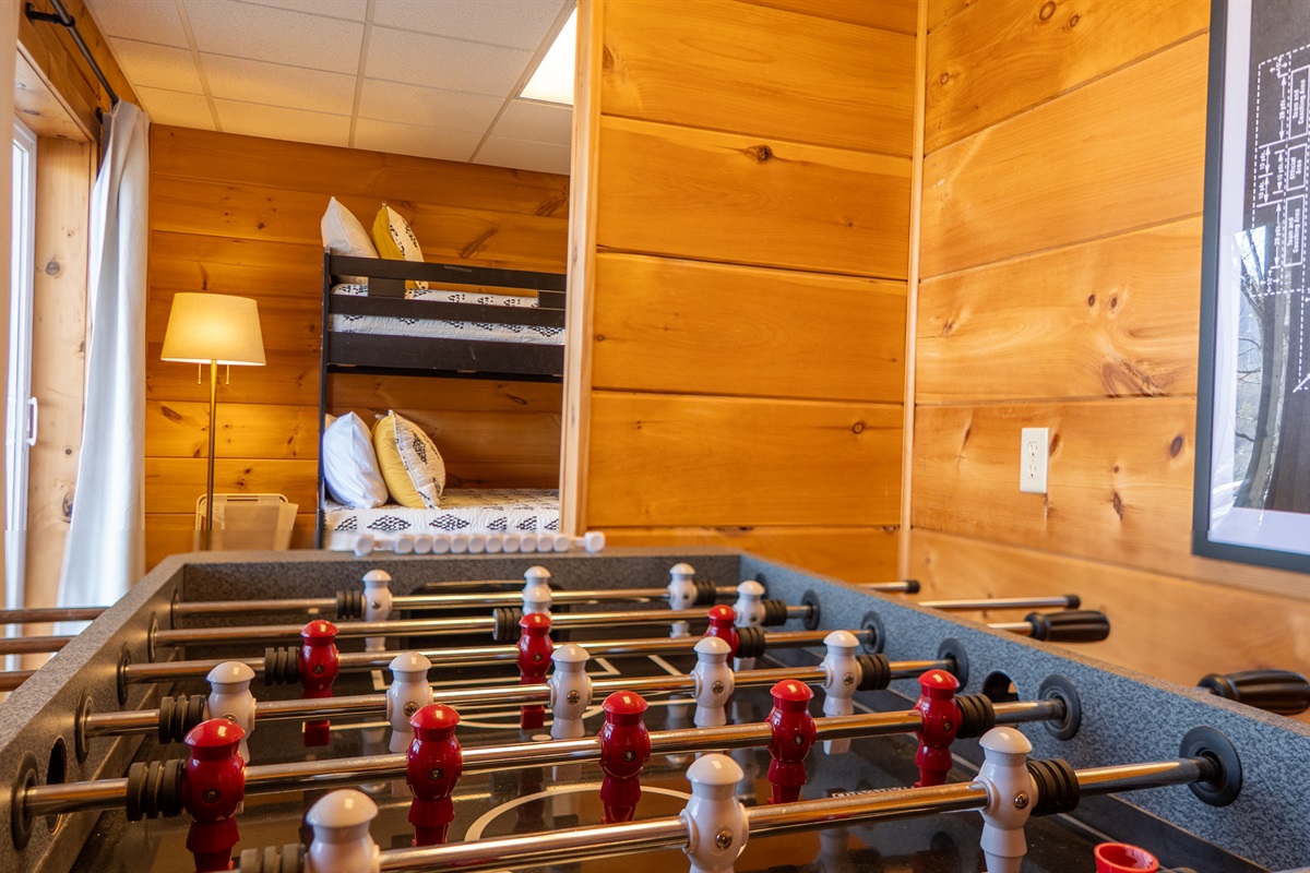 Challenge your crew to a game of foosball - endless entertainment awaits!