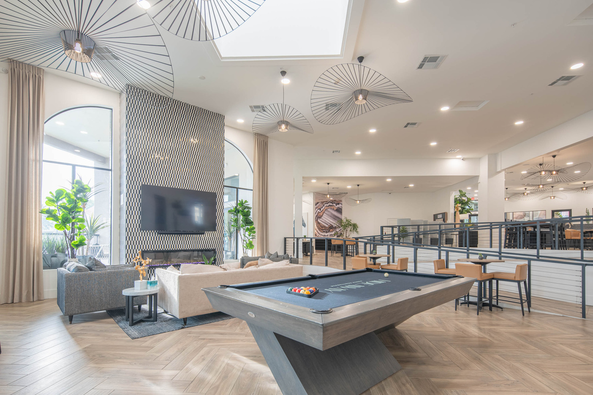 Pool table and other games in the community center