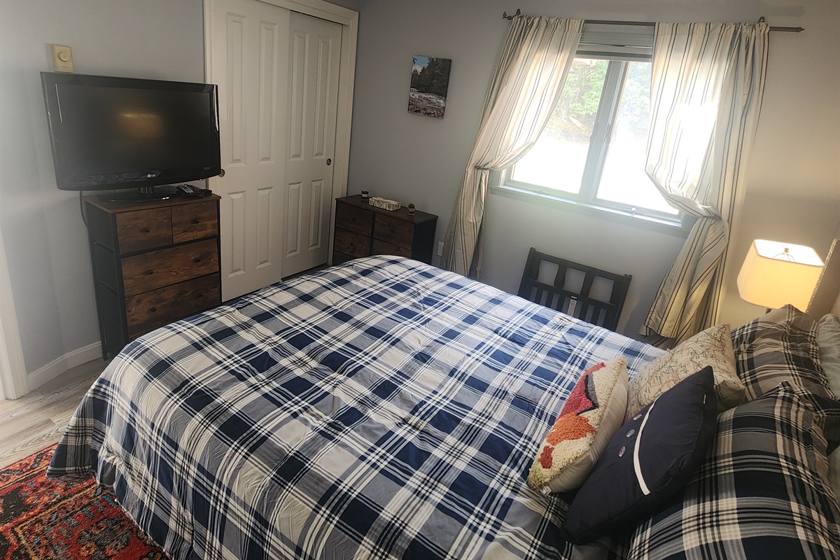 Roku TV in Queen Bedroom