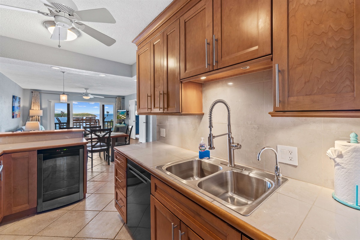 Efficient layout and sleek cabinetry keep the kitchen functional and stylish.