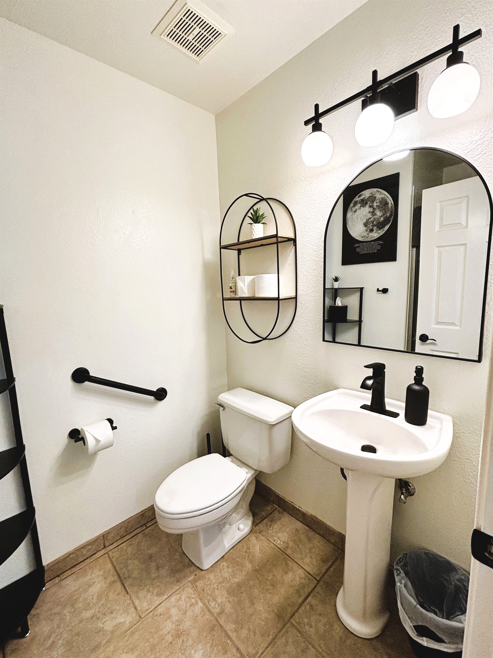 Main floor bathroom with shower