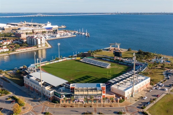 Take in sweeping coastal views near the waterfront stadium, where events and games bring the community together. Surrounded by the bay and marina, this area offers scenic sights and a great spot to experience local sports and entertainment.