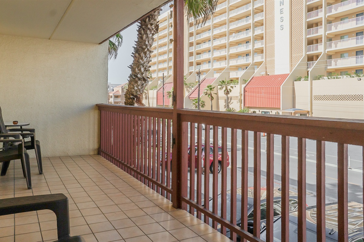 Balcony facing Gulf Blvd