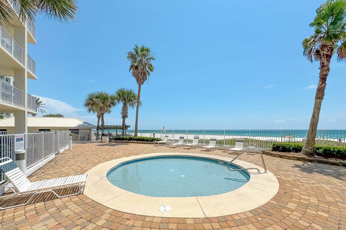 Little ones love our dedicated kiddie pool! A safe and shallow space designed for splashing and fun, conveniently located right next to the main pool and beach access. Bring the whole family for a perfect day in the sun.