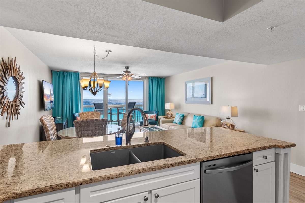 Gulf view from the kitchen