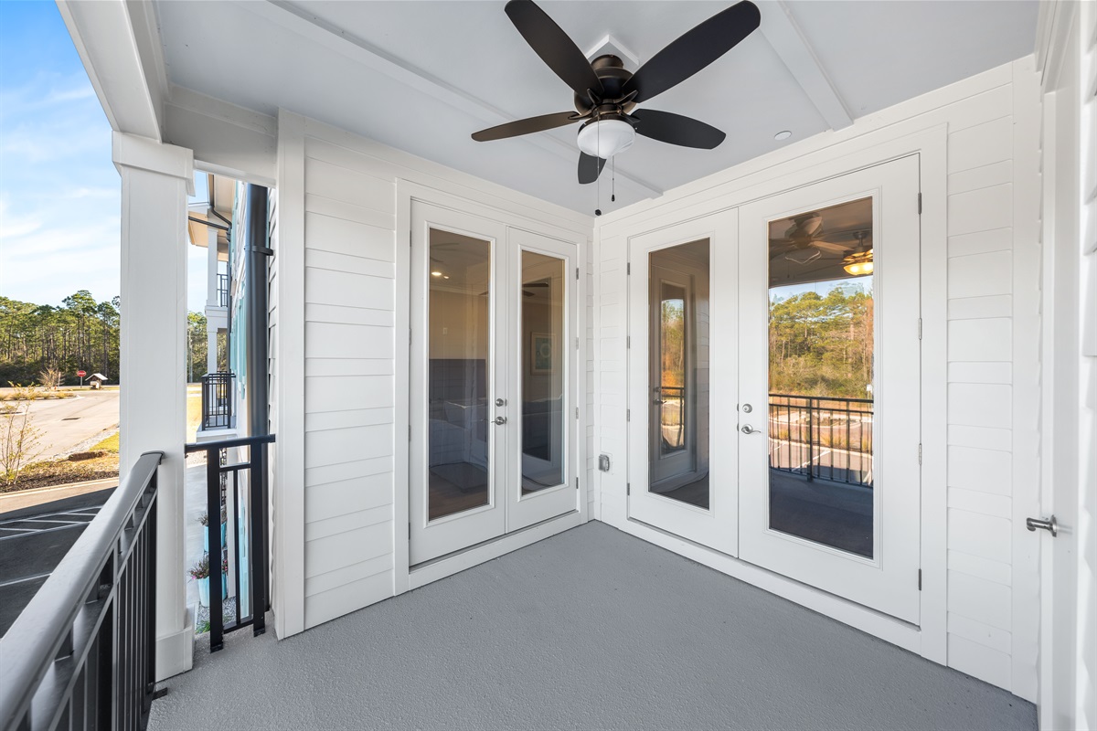 Your balcony is seeing trees! This is a street view of another unit!