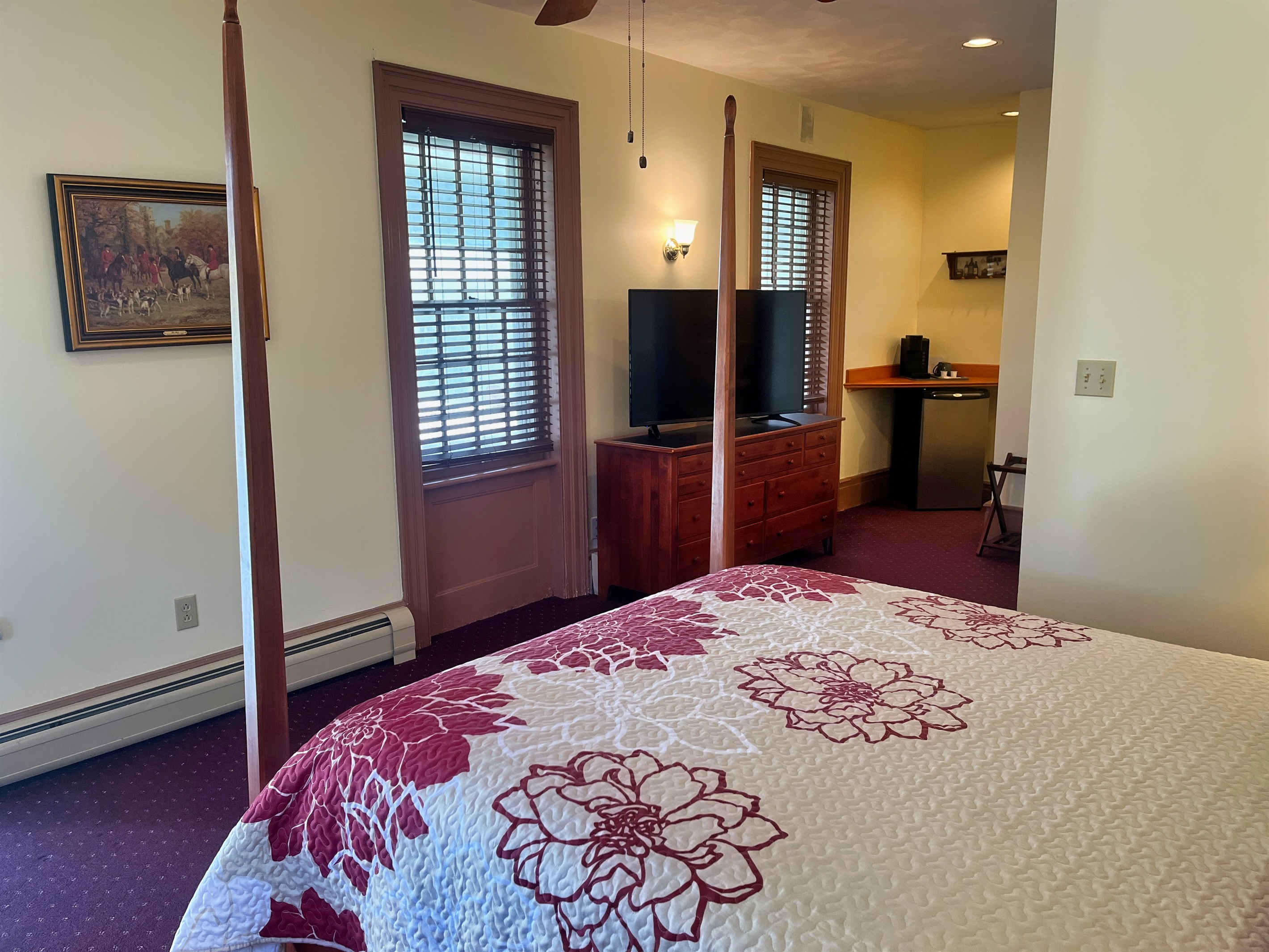 Guest room #3 with large Roku TV