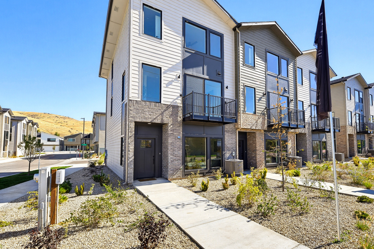 Front exterior of townhouse