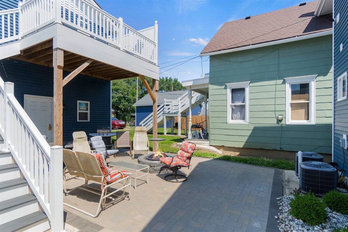 Private backyard, ideal for outdoor activities or simply unwinding in a serene, natural setting.