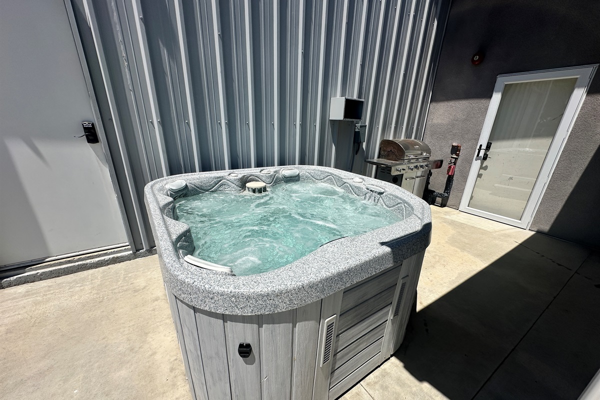 Enjoy a nice soak in our private hot tub