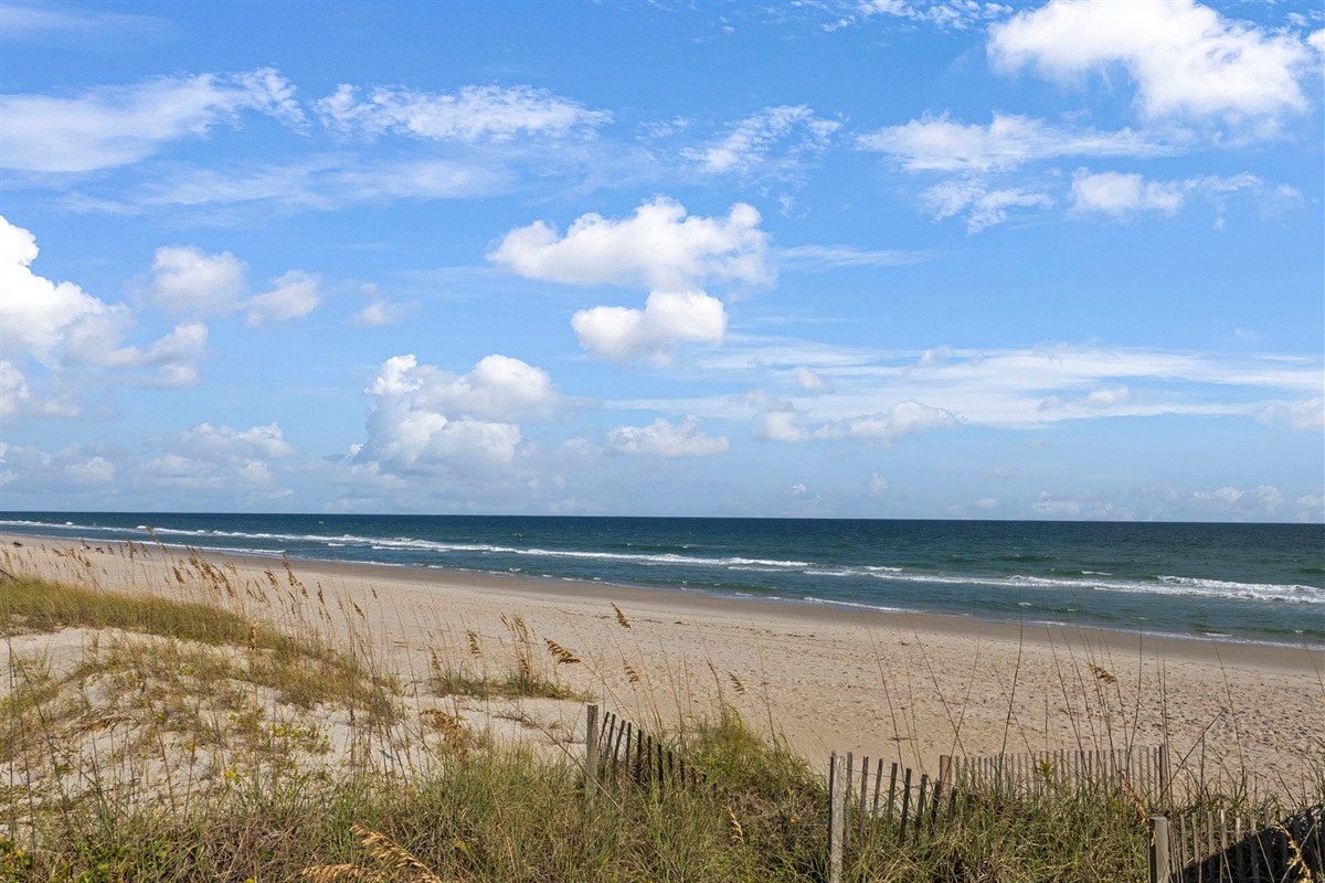 Quiet beach, even in high season.