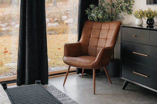 Quiet corner for morning coffee or winding down