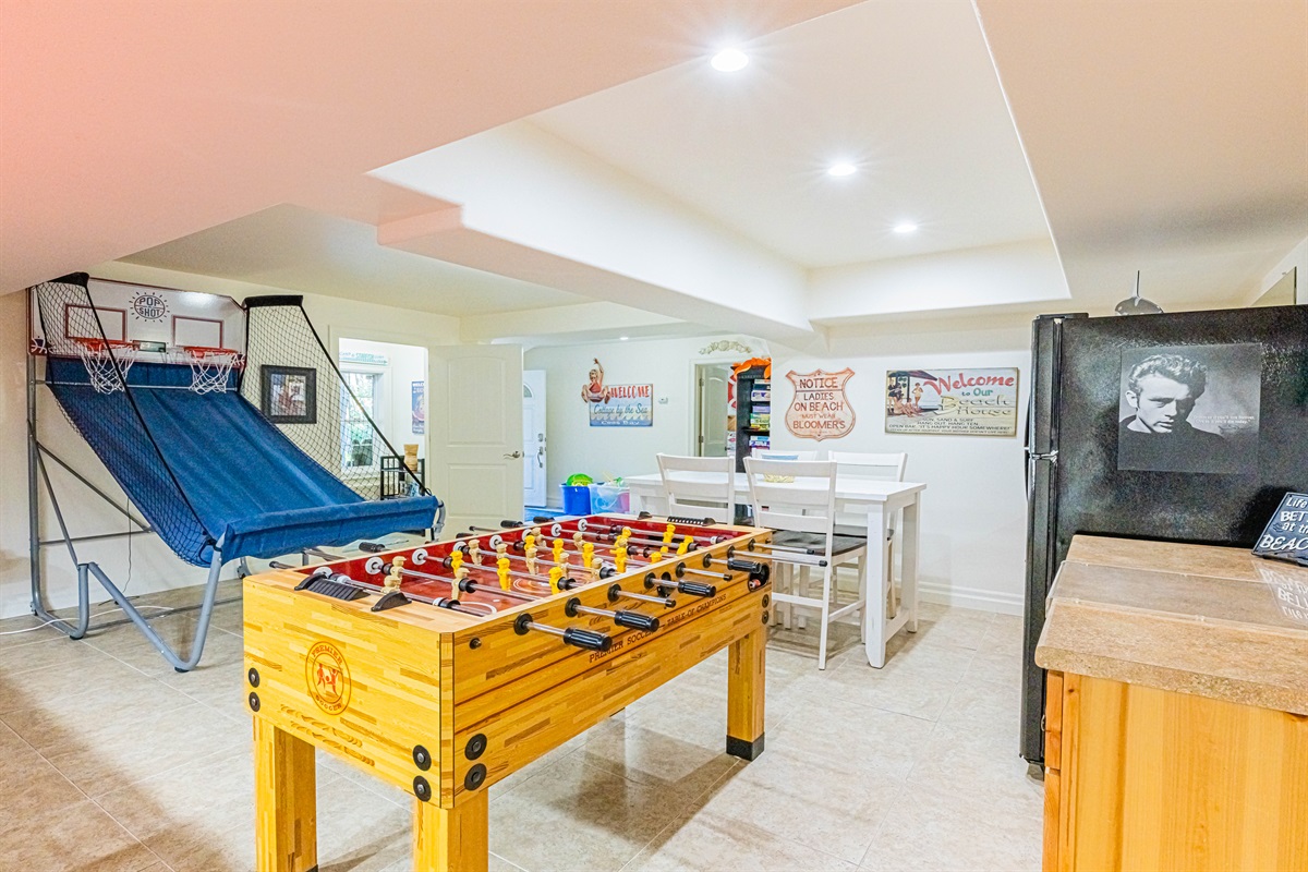 Basement game room made for nothing but fun!