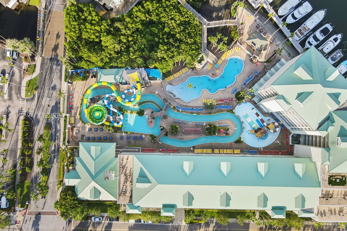 Drone of nearby waterpark