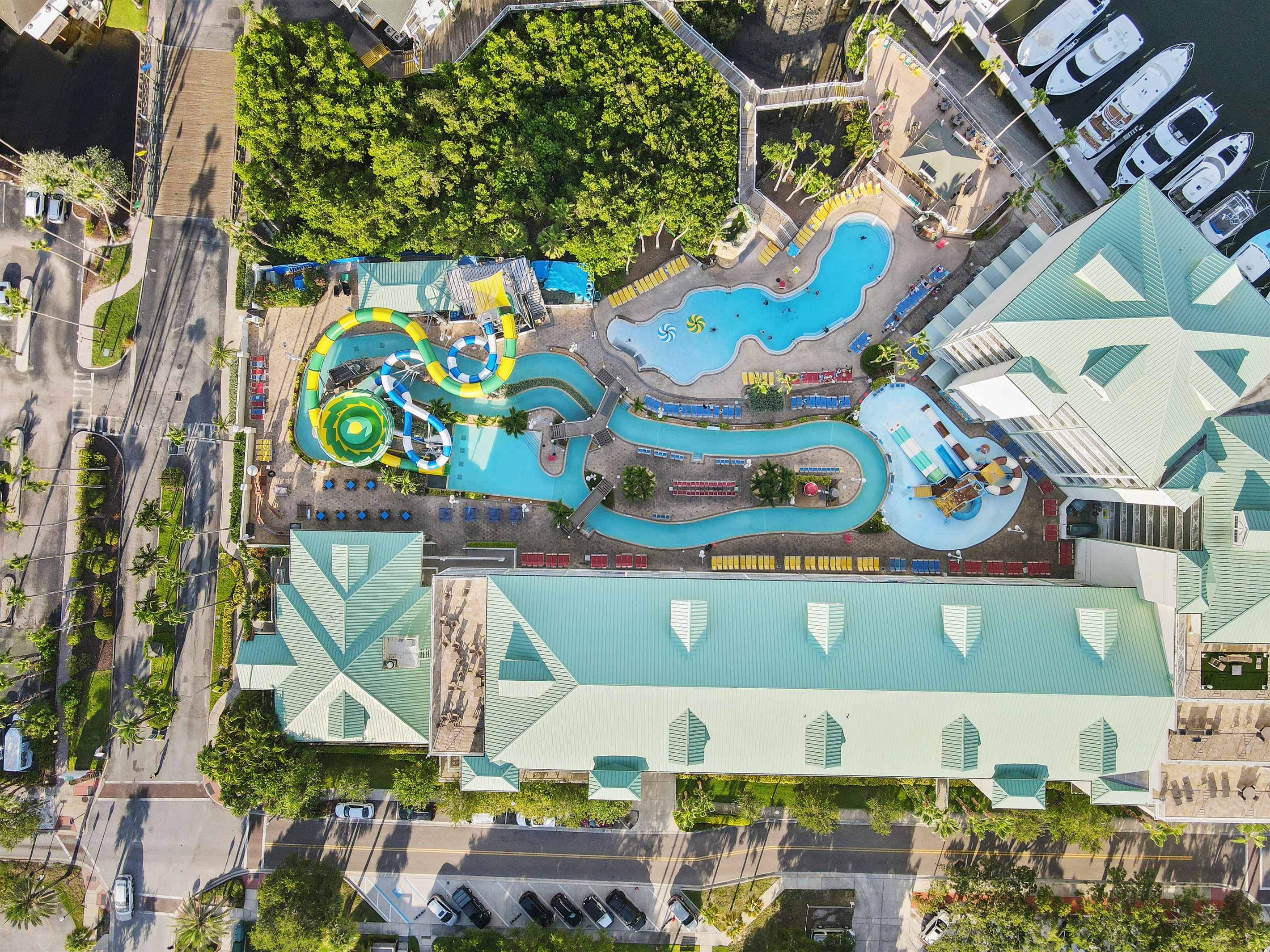 Drone of nearby waterpark