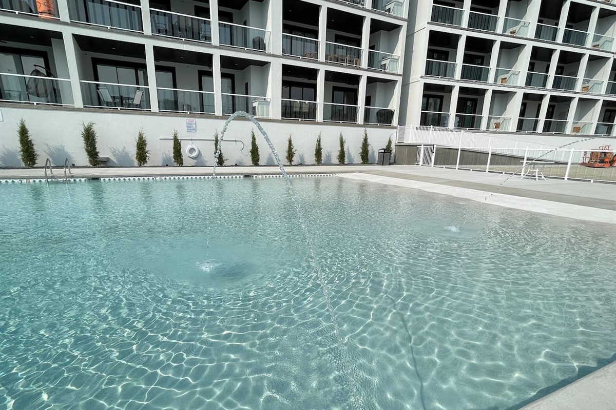 Sparkling pool with fountains  