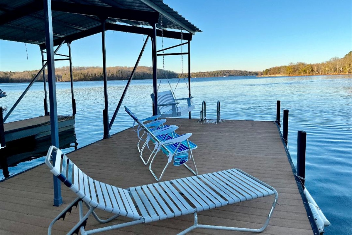 Seating on our dock