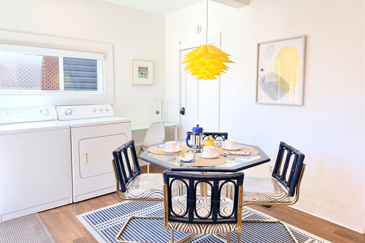 Eat-in kitchen seating for casual meals, morning coffee, or planning the day ahead.