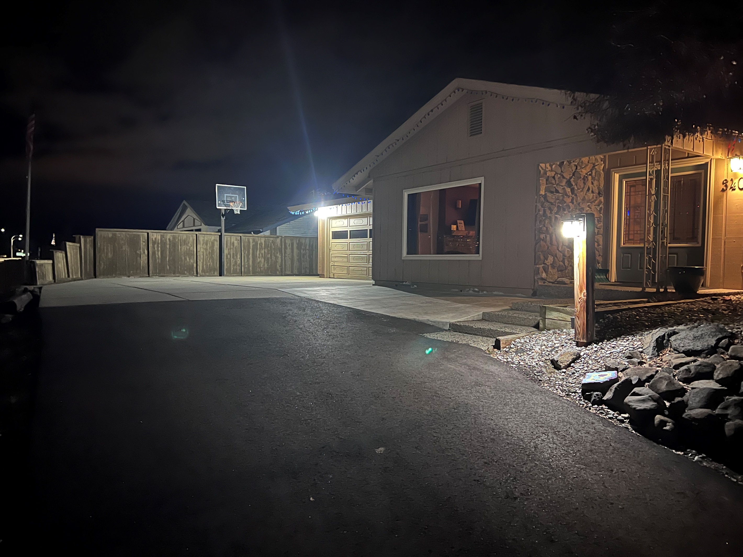 Exterior lighting to front door