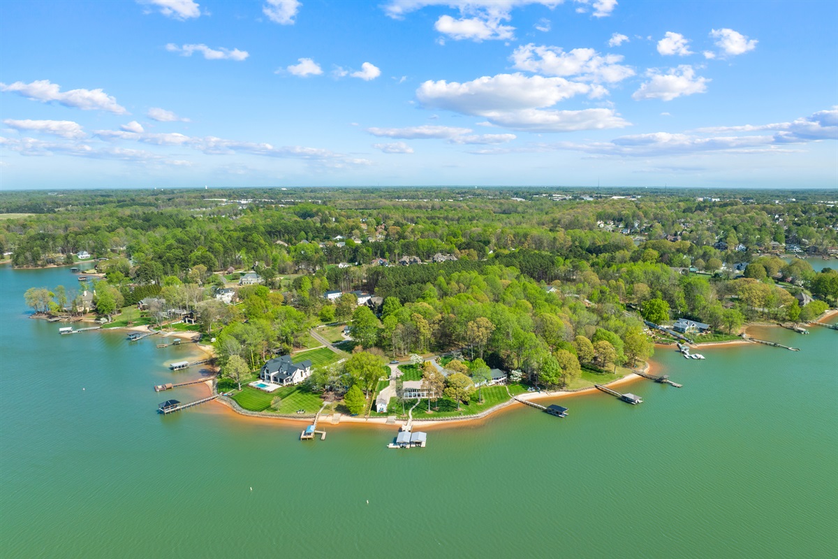 Endless water views all around. 