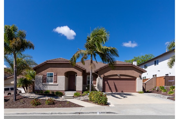 Front exterior of home in a quiet Chula Vista neighborhood