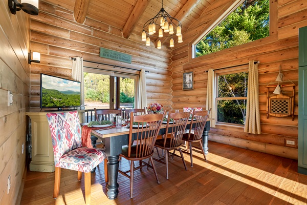 Enjoy meals together in this bright, welcoming dining space.