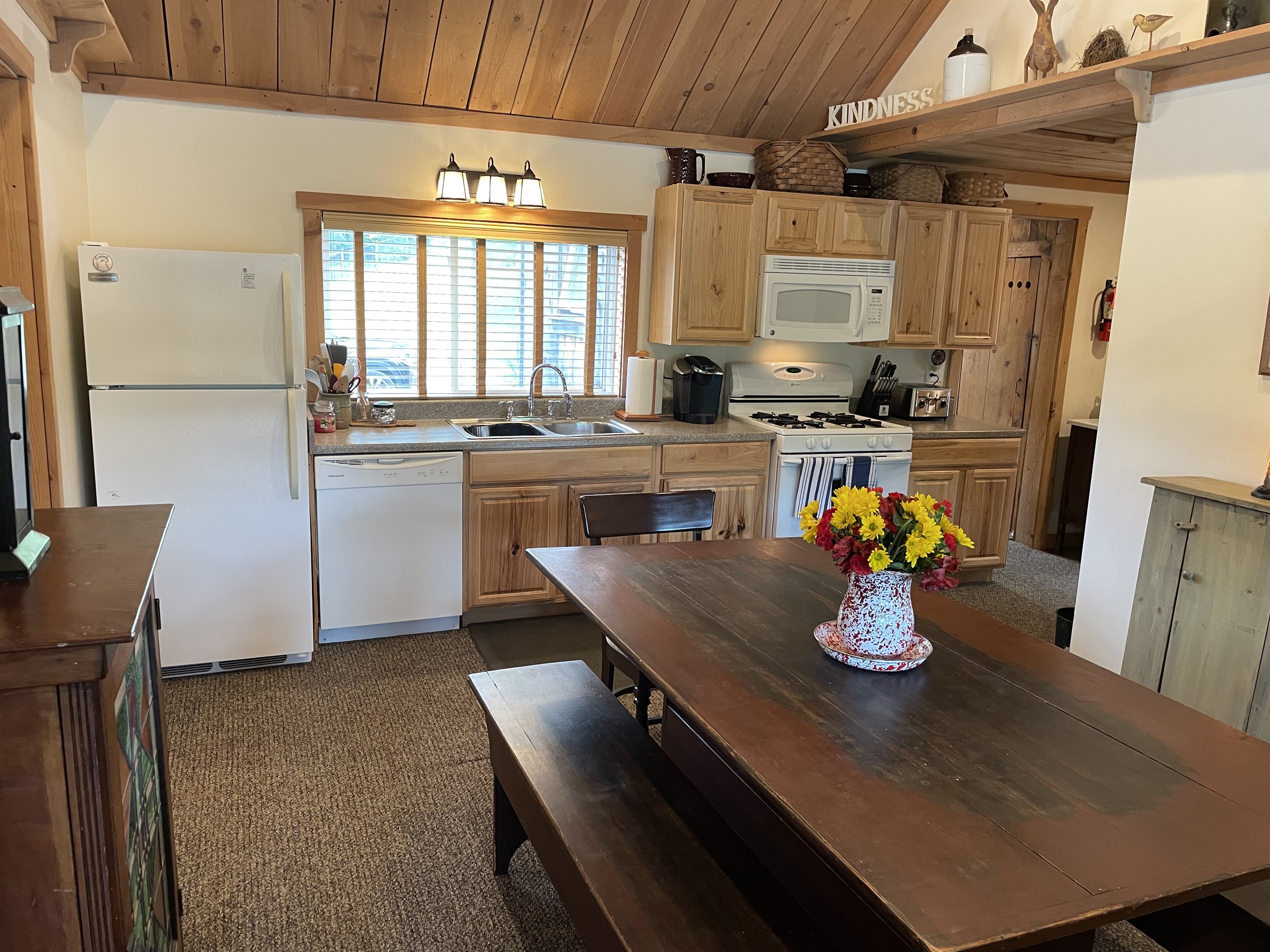Dining area and kitchen