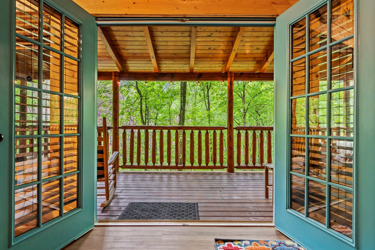 Relax and unwind on the cozy front porch
