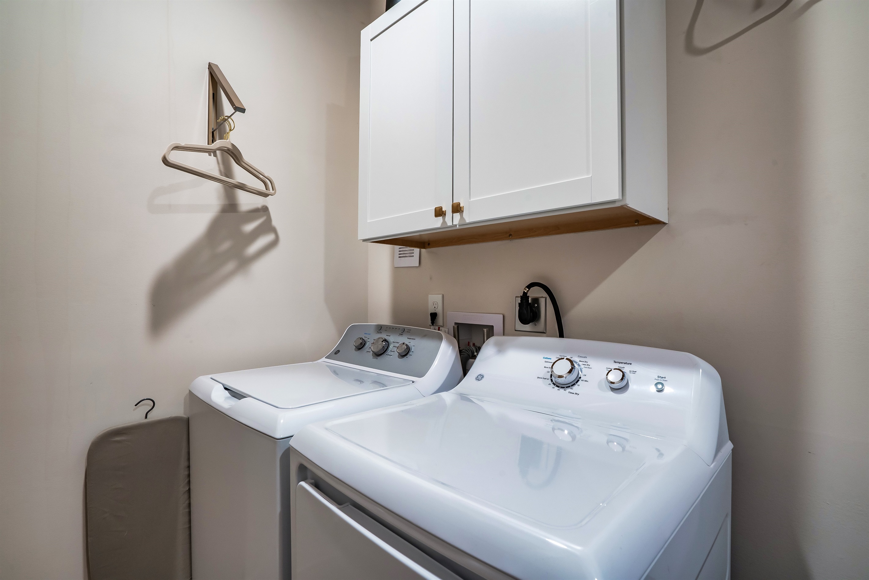 Washer and Dryer. Detergent is not supplied.