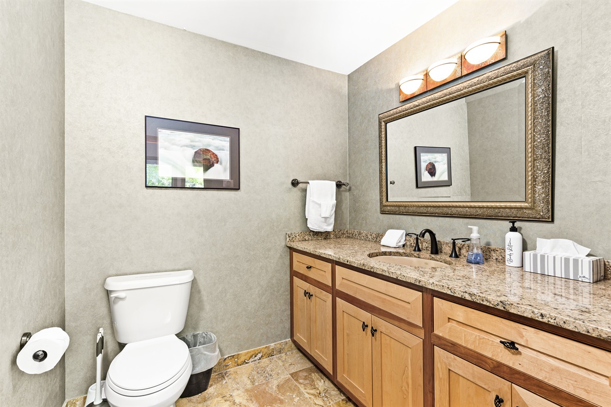 Main floor bathroom with a shower.
