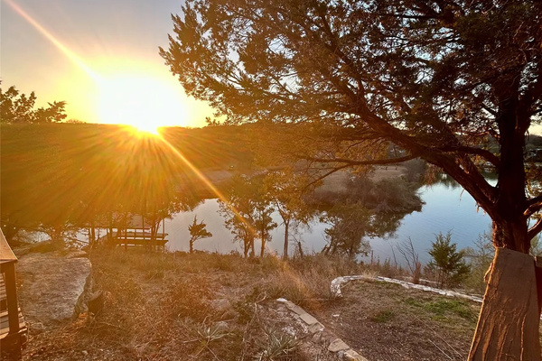 Golden-hour sunset over Lake Granbury.