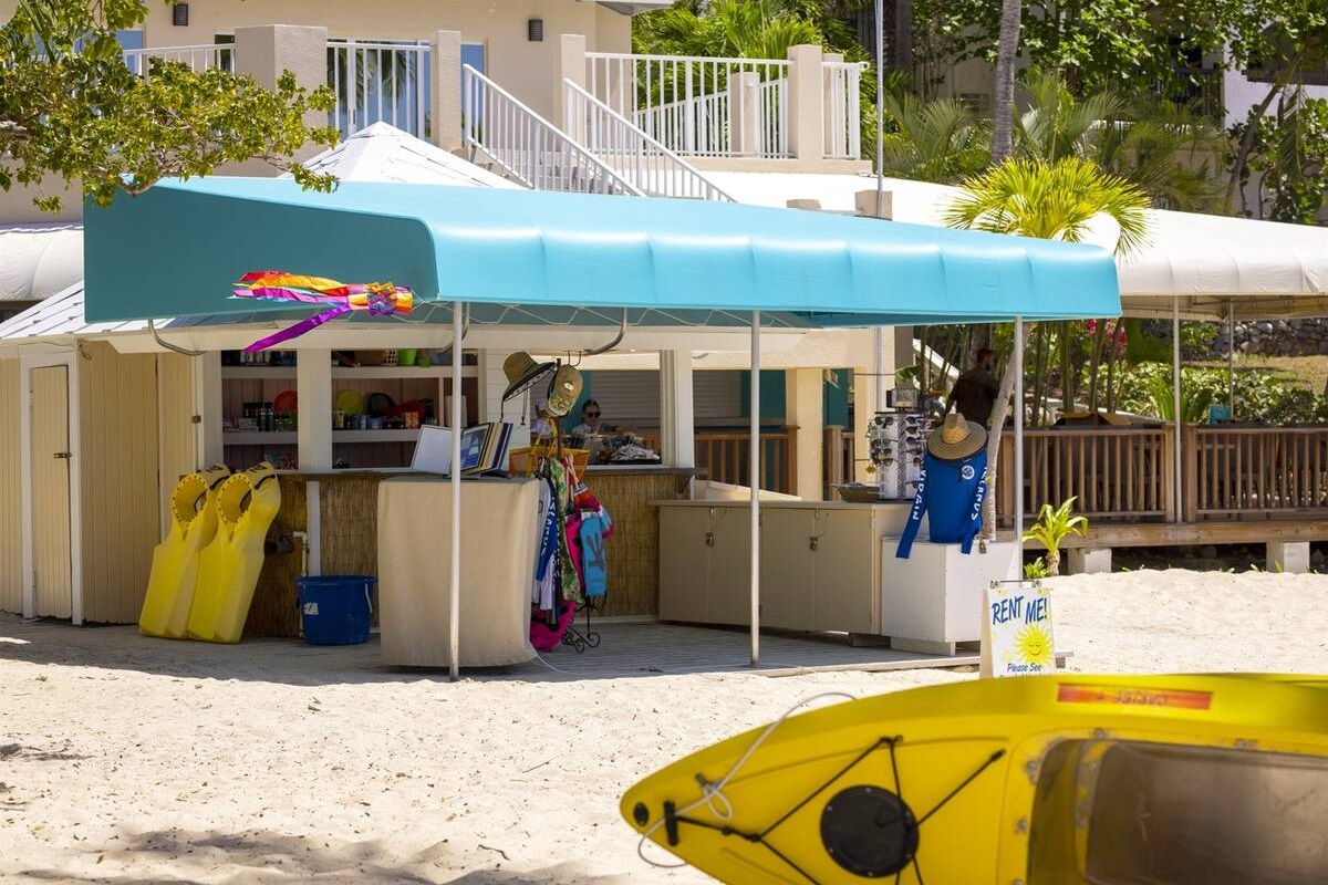 You can rent beach gear right on Cowpet Beach!