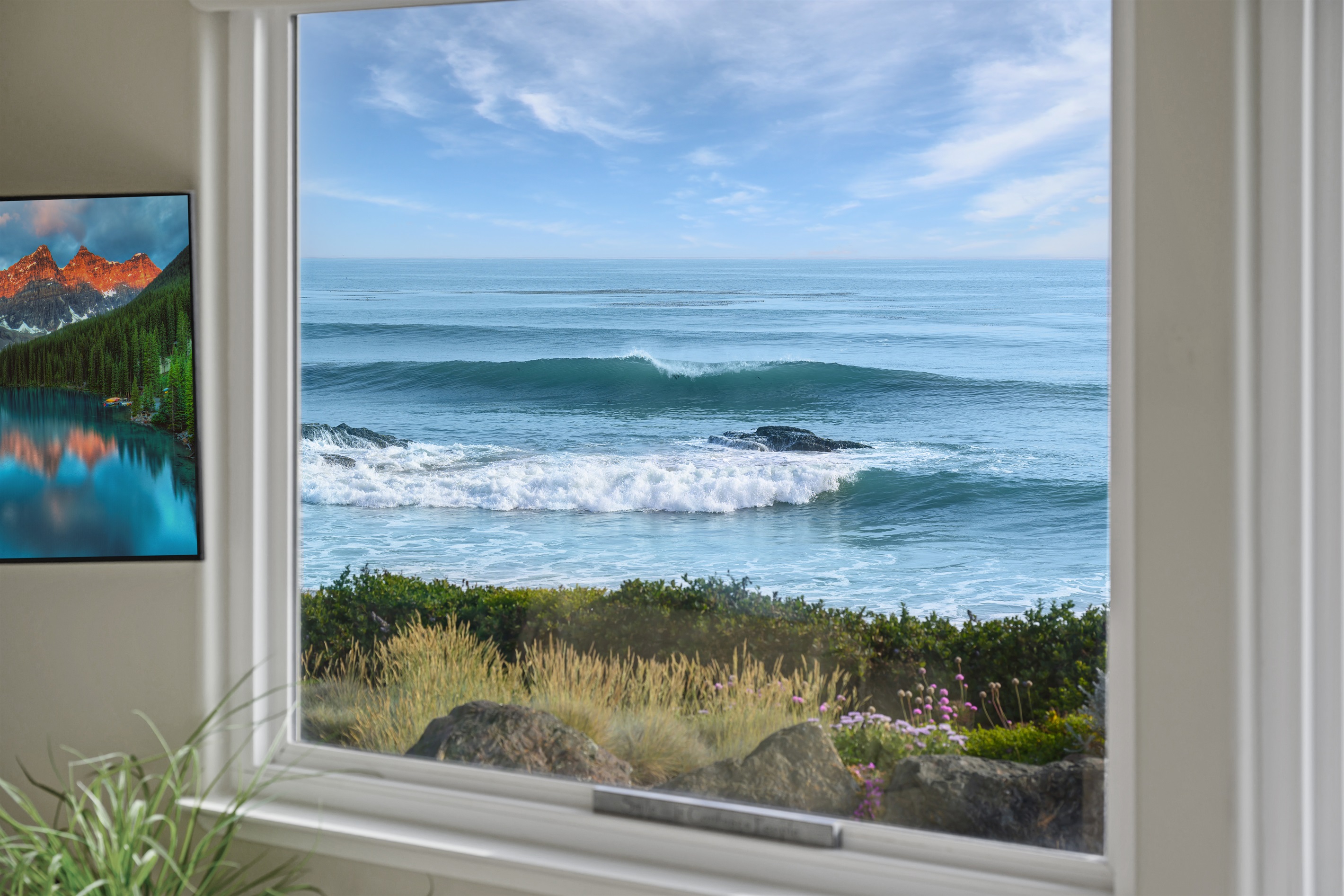 Rolling waves out our living room windows