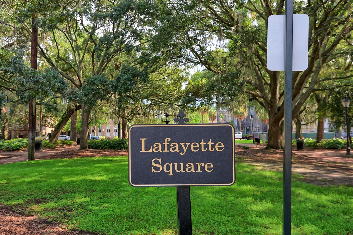 Iconic LaFayette Square is just steps from your front door.