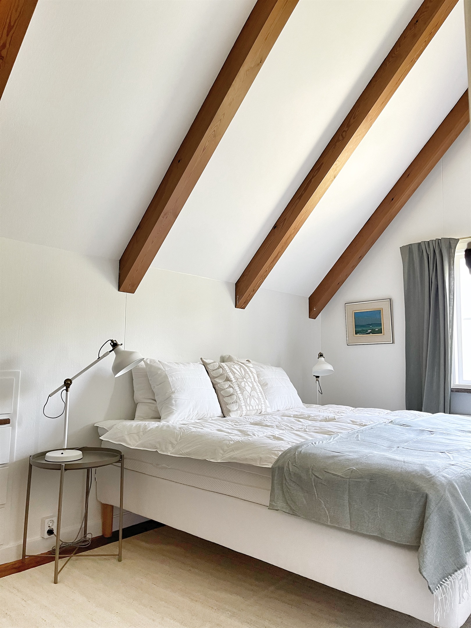 Both bedrooms have been renovated recently and have double beds with new mattresses (2025), wardrobe and washbasin